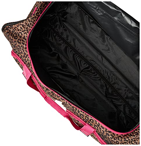 Rockland Rolling Duffel Bag, Pink Leopard, 30-Inch
