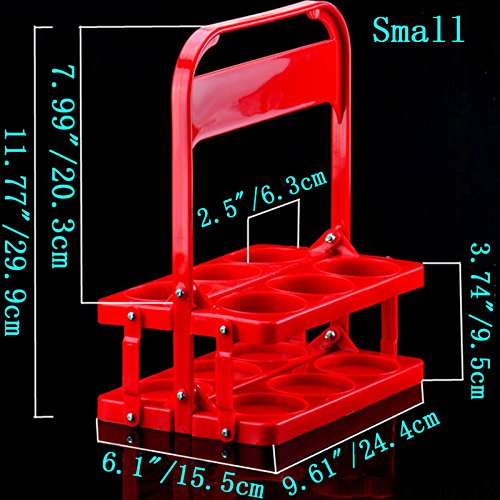 TINTON LIFE Creative Plastic Beer Portable Folding Basket Basket Foldable 6-Pack Beer Bottle Caddy Bucket Holder for Daily Use KTV and Party Foldable Wine Rack Cup Holder (9.61" x 6.1" x 11.77")