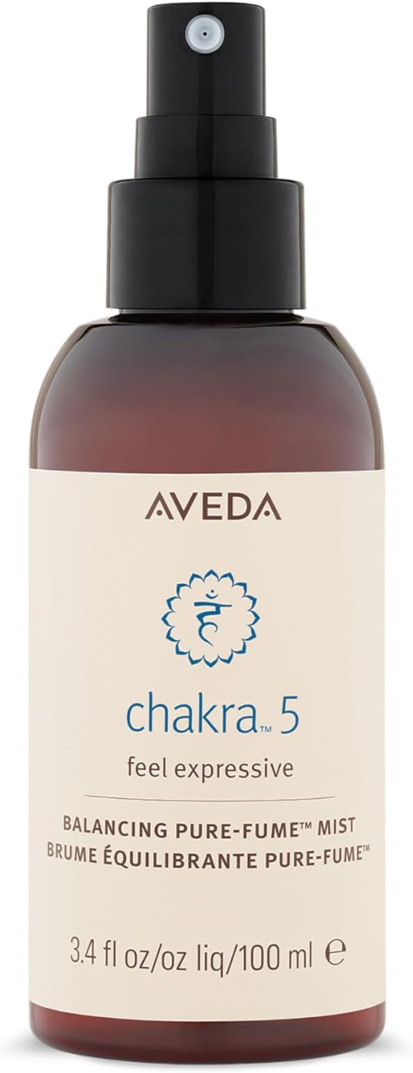Aveda Chakra 5 Balancing Pure-Fume Mist: Throat | Body & Room Spray | Balances Throat Chakra | With Certified Organic Grapefruit, Rosemary, Ylang Ylang, 3.4 Fl Oz