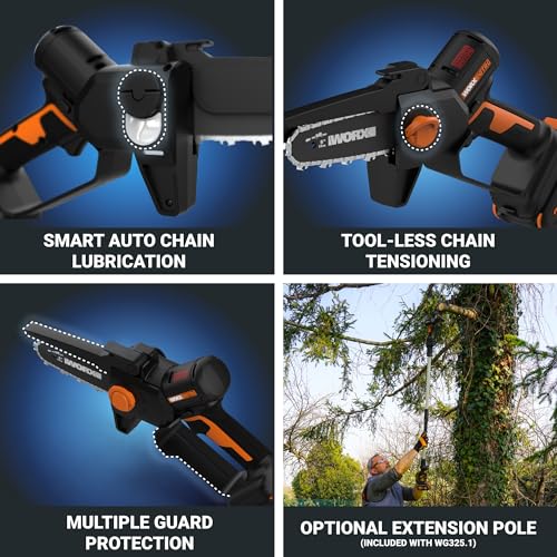 Worx Nitro 20V 5" Cordless Brushless Chainsaw