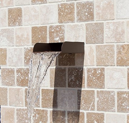 Mosegi 6" Rectangular Water Spout Scupper Spillway For Pools Ponds Fountains Brown Bronze #TOP4