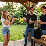 TONOR Mikrofon Bezprzewodowy Dynamiczny z Odbiornikiem, Ładowany Mikrofon Ręczny do Karaoke, Śpiewu, Domowych Imprez, Urodzin i Przemówień, Czas Pracy do 30 Godzin, 2.4 GHz, TW 210