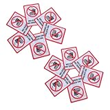 UKCOCO Lot de 12 Autocollants Vinyle Interdiction de Manger et Boire pour Espaces Privés et Ateliers, Faciles à Appliquer et Retirer, Placement Polyvalent