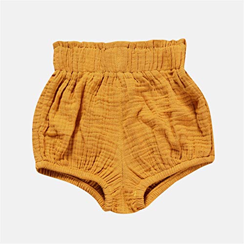 Image of 3 Pack of Little Baby Girls Boys Cotton Linen Blend Cute Bloomer Shorts