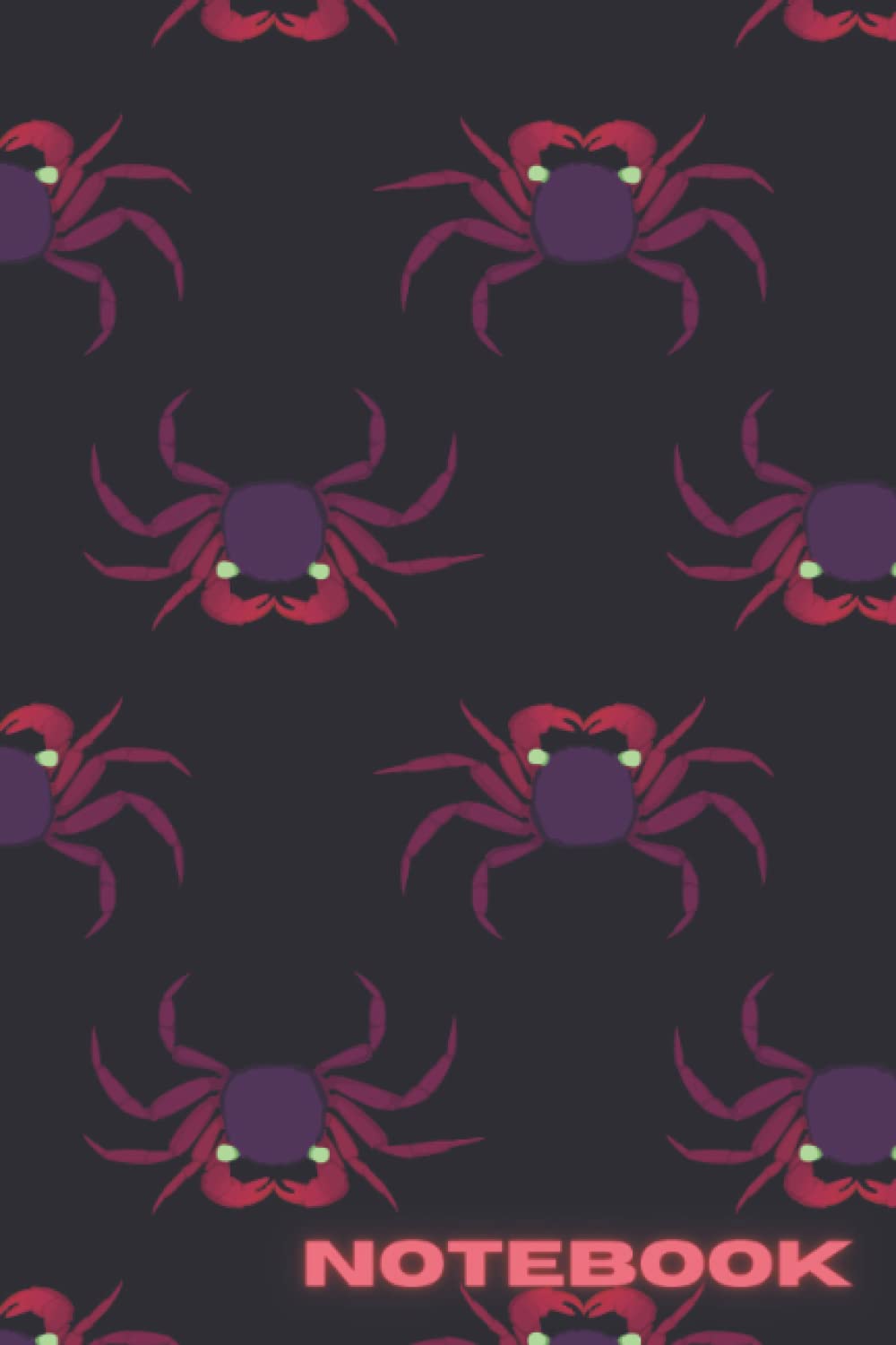 Sunset Vampire Crab Lined Notebook