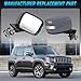 Right Side Mirror Compatible with Jeep Renegade 2015 2016 2017 2018 2019 2020 2021 2022, 9 Pins Passenger Side Door Rear View Mirrors Manual Folding With Temperature Sensor, Heated & Signal Light