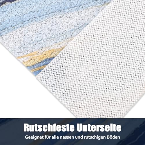 Duschmatte rutschfest 60x60 cm: Weich Komfort Rutschmatte dusche mit Ablauflöchern, PVC Luffa Massage Antirutschmatte Dusche, Duscheinlage rutschfest für Senioren
