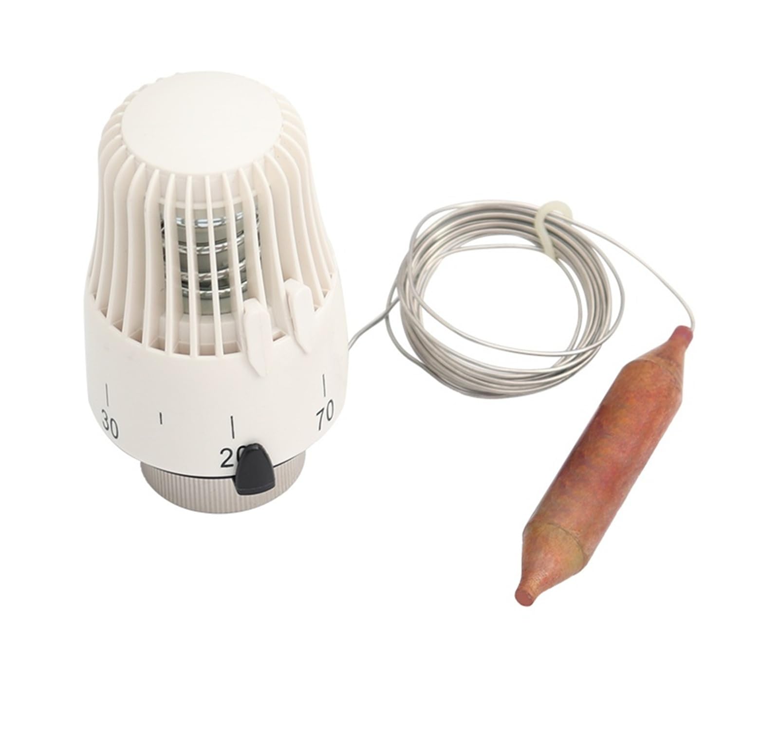 Thermostatic Radiator Control M30×1.5 Three Way Mixing Valve with Thermostatic Capillary Remote Sensor Setting Range 30-70 °C(Actuator)