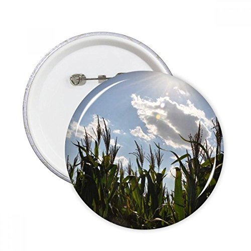Badge bouton rond bleu nuages 5pcs, une idée cadeau décoration vêtement