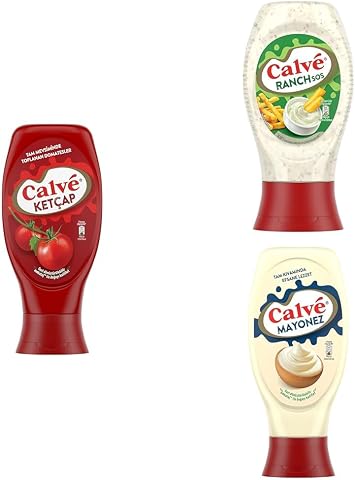 Calve Ketçap 430g x3 + Calve Mayonez 380g x3 + Calve Ranch Sos 245g x3