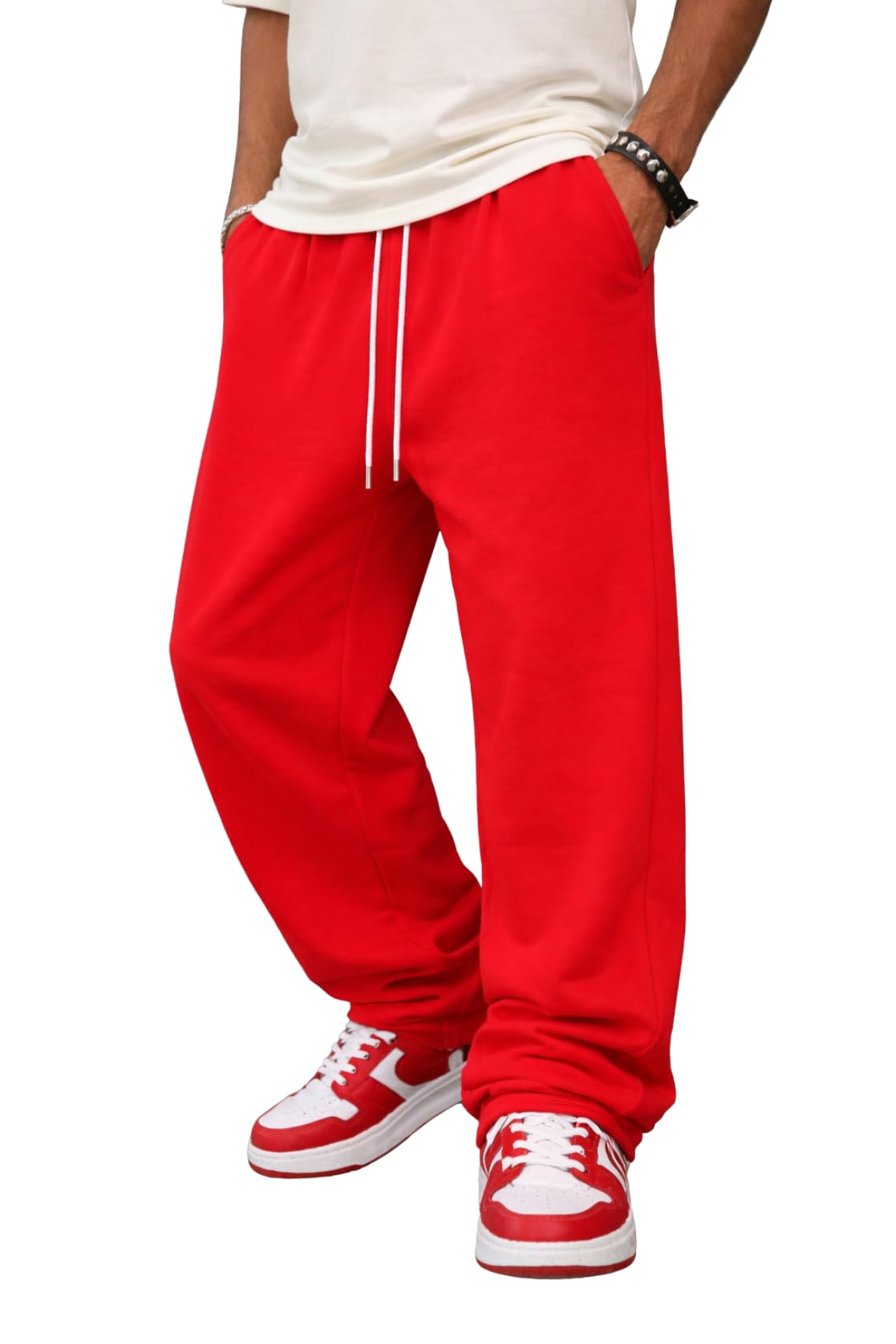 rockwell Men’s Baggy Sweatpants | Cotton Terry Relaxed Fit Joggers for Men | Oversized Streetwear Track Pants | Casual Gym & Everyday Wear| 005-picture-23