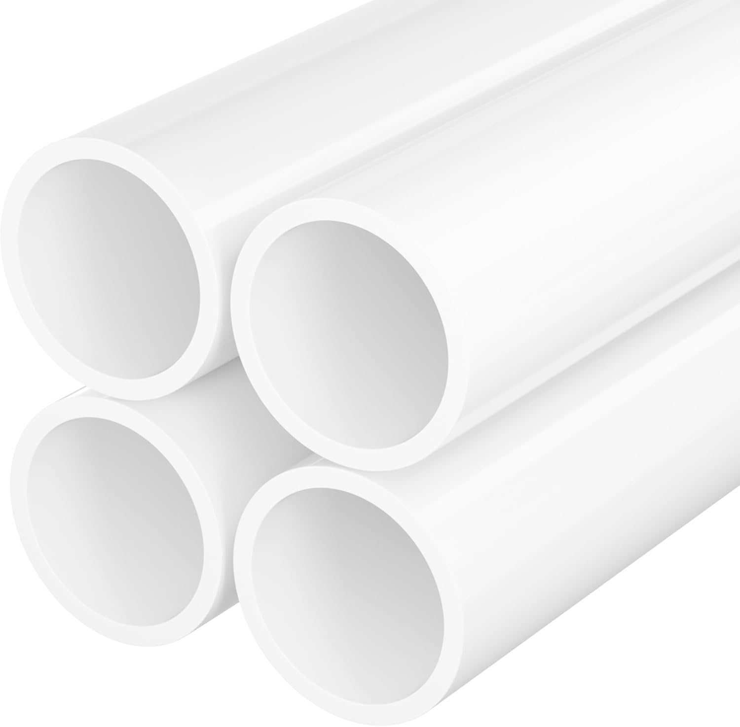 1-1/2 Inch Schedule 40 PVC Pipe 4 Pack, 17 Inch Length for DIY Projects, Furniture Grade Material for Greenhouse Garden Shelves and Frame Build