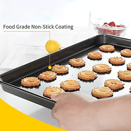 Baking-Sheets-Nonstick-Set-of-3-151395-Inch-Carbon-Steel-Cookie-Sheet-Pan-Toaster-Oven-Baking-Pans-Baking-Tray-Rimmed-Baking-Pan-Friend-gift-Pink
