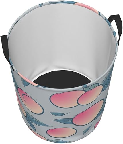 Miniatura 7 de Cesta de lavandería plegable grande con asas, cesta de almacenamiento redonda de fácil transporte, cesta de almacenamiento para ropa sucia, canasta