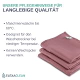 ELEXACLEAN ręczniki kuchenne mikrofibra (6 szt., 68x42 cm, różowy/rose) chłonne, można prać 60°C, nowoczesne wzornictwo