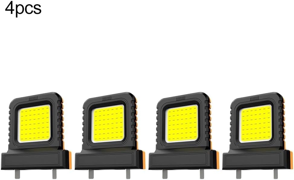 6PCS 14W LED Camping Lantern Compact Work Light Compatible with 20V 21V Power-Tool Lithium Batteries Adjustable Socket for Outdoor and Jobsite Use (4 pcs)