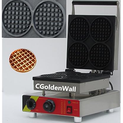 cgoldenwall np-506 4 Commercial rund Waffelautomat Elektrische Waffel Maschine no-stick Belgische Waffel Muffin Baker Waffeleisen Maschine (rund) 220 V/110 V CE Zertifizierung