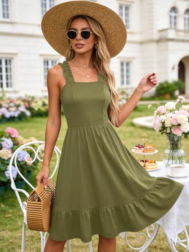Image of Berydress Sundress for Women 2026 Cute Spaghetti Strap Summer Midi Dresses
