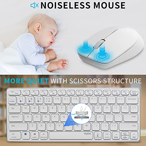 image for RAPOO Wireless Keyboard and Mouse Combo, Multi-Devices Bluetooth Keybo