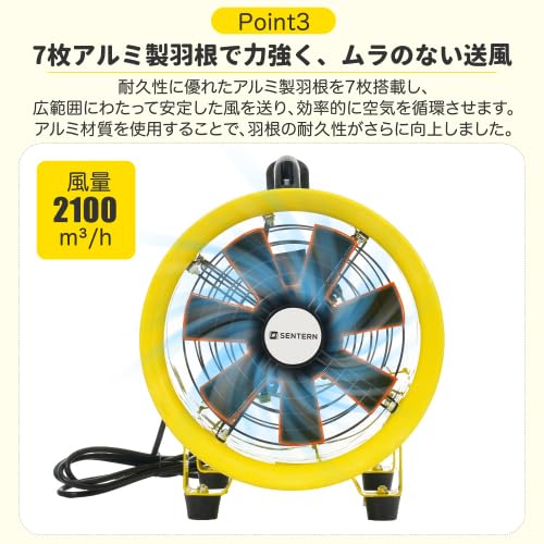 Amazon.co.jp: 送風機 小型送風機 排気シャフトホース付き 風量2100m³