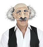  Panelize Alter Mann Opa Opamaske Franzose Maske mit Haar und Schnäutzer