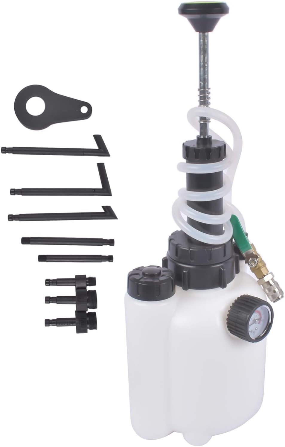 3L Transmission Oil Filling Tool System Fluid Pump Manual, Oil Filling Filler System Fluid Pump Tool for Automatic Transmission with 8pcs ATF Adaptors