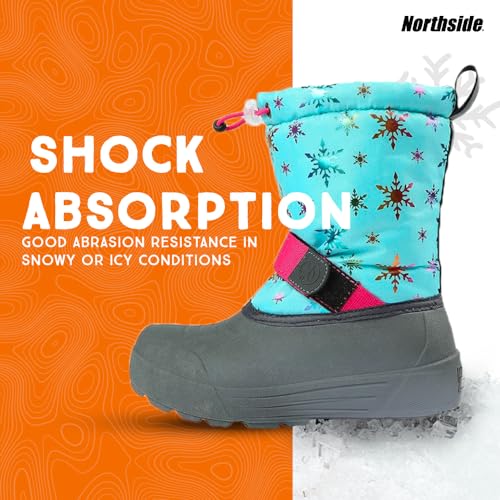 Image of Northside Frosty Insulated Winter Snow Boots for Girls and Boys with Rugged, Water Resistant Nylon Upper, Quick-Drying Lining, Removable EVA Insole, and Durable TPR Outsole
