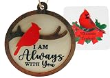 I Am Always with You Cardinal Ornament: Wooden Christmas Tree Decoration with Legend Card