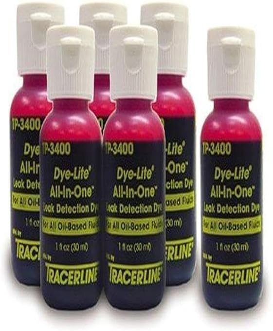 Tracer Products TP34000601 UV Fluorescent Leak Detection Dye Set of 6