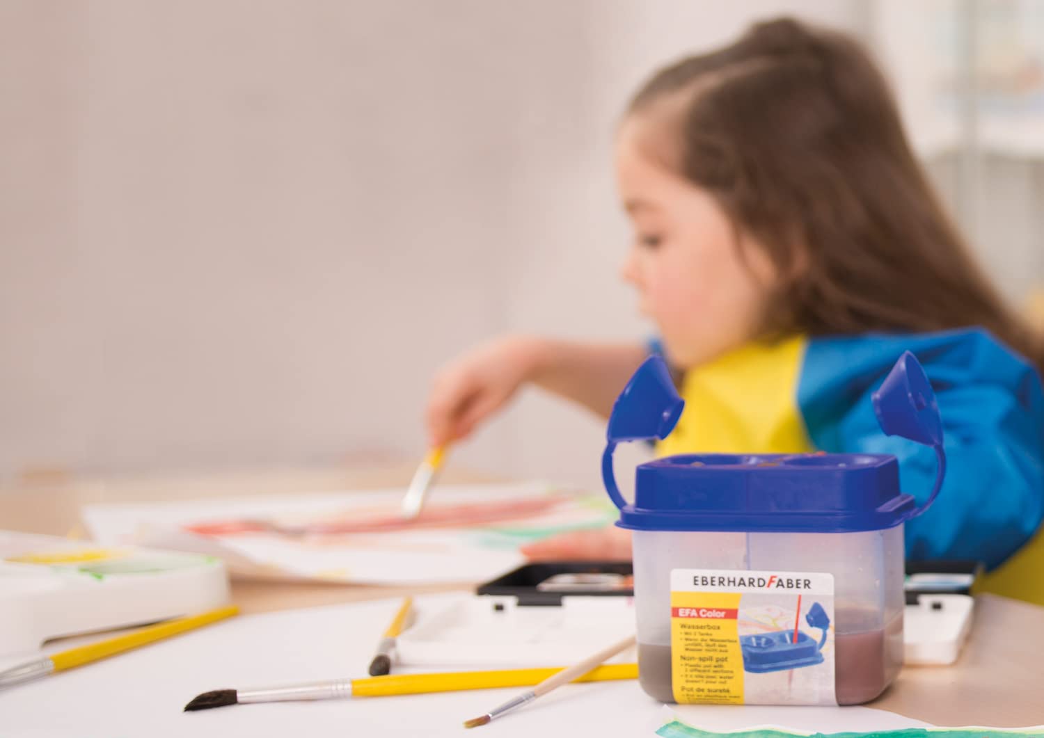 Set 4 Pennelli Eberhard Faber Winner - 2 Piatti E 2 Tondi Per Pittura E Disegno, Ideale Per Scuola E Hobby - Foto 3