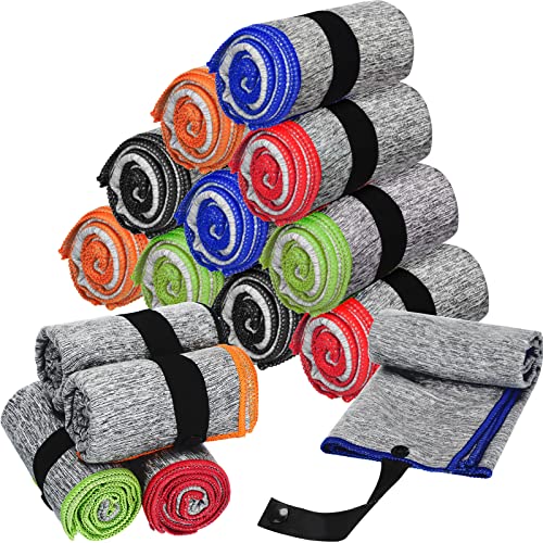 Chumia 15 Pcs Microfiber Gym Towel Bulk Quick Dry Absorbent Fiber...