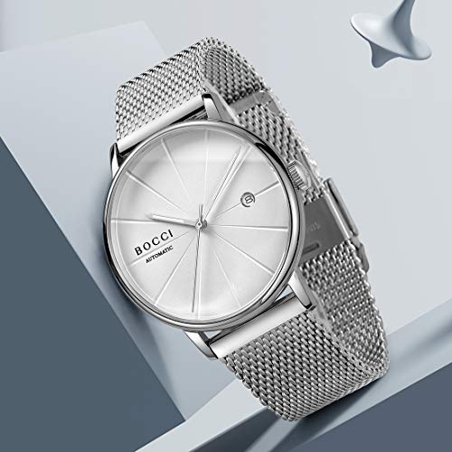 Image of Automatic Watch for Men, Japanese Automatic Mechanical Movement, Sapphire Crystal, Date Display, 50M Water Resistant, 40mm Minimalist Dress Watch