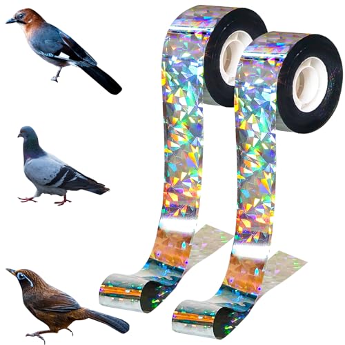 Ruban Répulsif Oiseaux 4 Rouleaux 80m - Effaroucheur Brillant Pour Jardin, Balcon, Terrasse - 4
