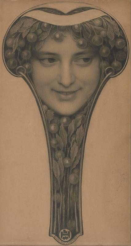 Affiche Toile Masque de Louis Welden Hawkins 60x90cm pour décoration