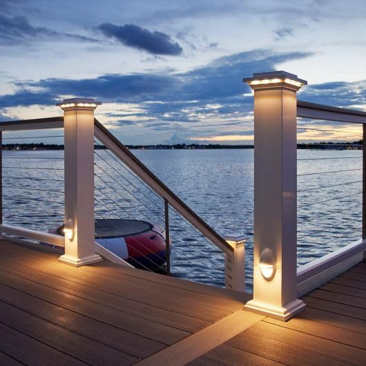 TIMBERTECH Island Low Voltage LED Post Cap Light - White