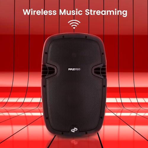 PYLE-PRO 1000W Powered Bluetooth PA System Speakers - Active DJ Speakers with 10 Inch Subwoofer Monitor Speaker and Built-in USB for Audio, Music, Concerts, Band - PPHP1037UB, Black by Pyle - Image 4