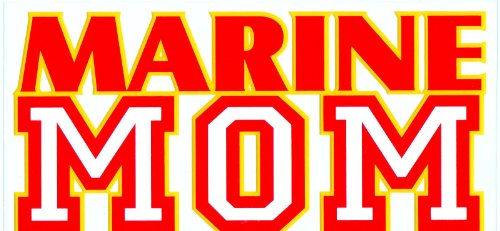 Marine Mom Banner Decal Sticker