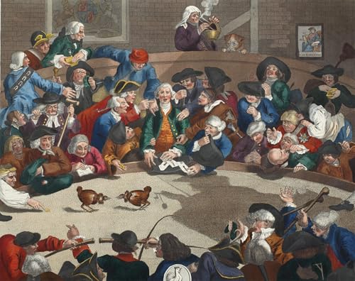 Tableau de paysage William Hogarth grand format 60x90 pour cabinet et salon élégant