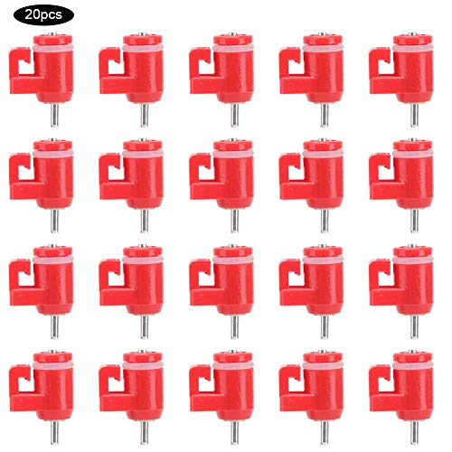 20Pcs Automatic Chicken Water Drinking Nipple Feeder Durable Wear-resistant Poultry Feeding Equipment