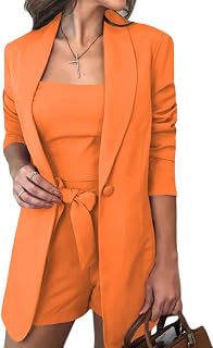 Amazon.es: Naranja - Trajes y blazers / Mujer: Ropa