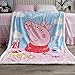 EIIORPO Cartoon Peppa Pig Sherpa Throw Blanket Super Soft Cozy Plush Fleece Blanket for Bed Couch Chair Baby Crib Living Room(40