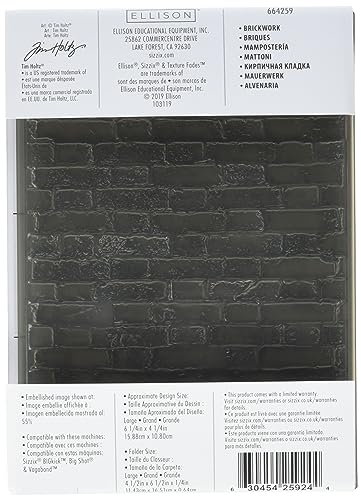 Sizzix Pasta de gravação em relevo com textura 3D, multicolorida