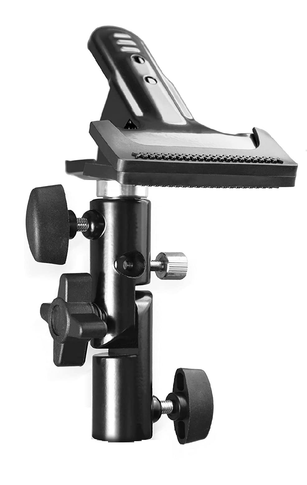 QYXINCPhoto Studio 5/8" Heavy Duty Metal Clamp Holder, Photography Reflector Holder for Light Stand，Light Stand Clip Mount with Umbrella Hole for Lighting Reflector Diffuser -1PCS