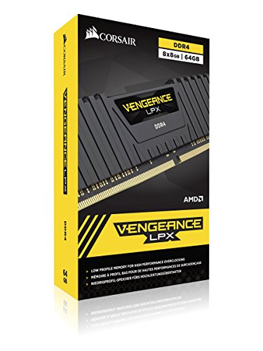 Image of Corsair VENGEANCE LPX 64GB (8x8GB) DDR4 2933 (PC4-23400) C16 desktop memory for AMD Threadripper PC Memory CMK64GX4M8Z2933C16