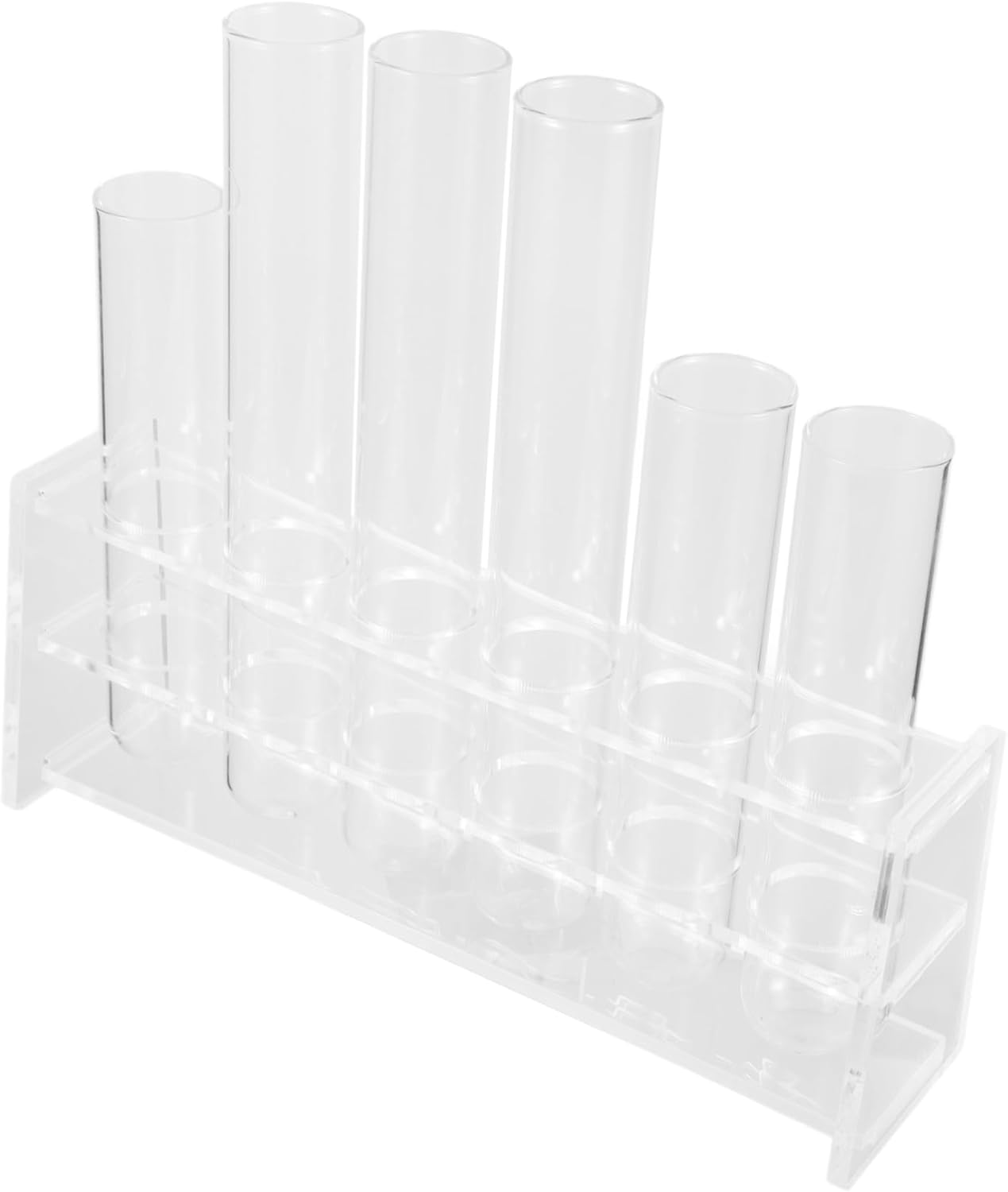 1 Set Hydroponic Glass Tube Vase Transparent Plant Terrarium for Home Decor Floral Water Tubes for Desktop Shelf Stylish Plant Display