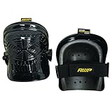 AWP 1L-326 Non-Marring Rubber-Cap Knee Pads, Black