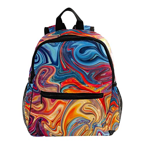 Sac à dos marbre coloré pour enfants de 3 à 8 ans parfait pour l'école et les sorties