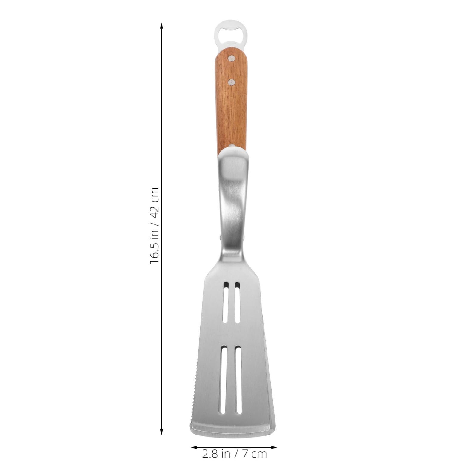 ARTIBETTER Pinza per Cucina in Acciaio Inossidabile Manico in Legno, Strumento Versatile per Afferrare Cibo Fritto, per Colazioni e Barbecue