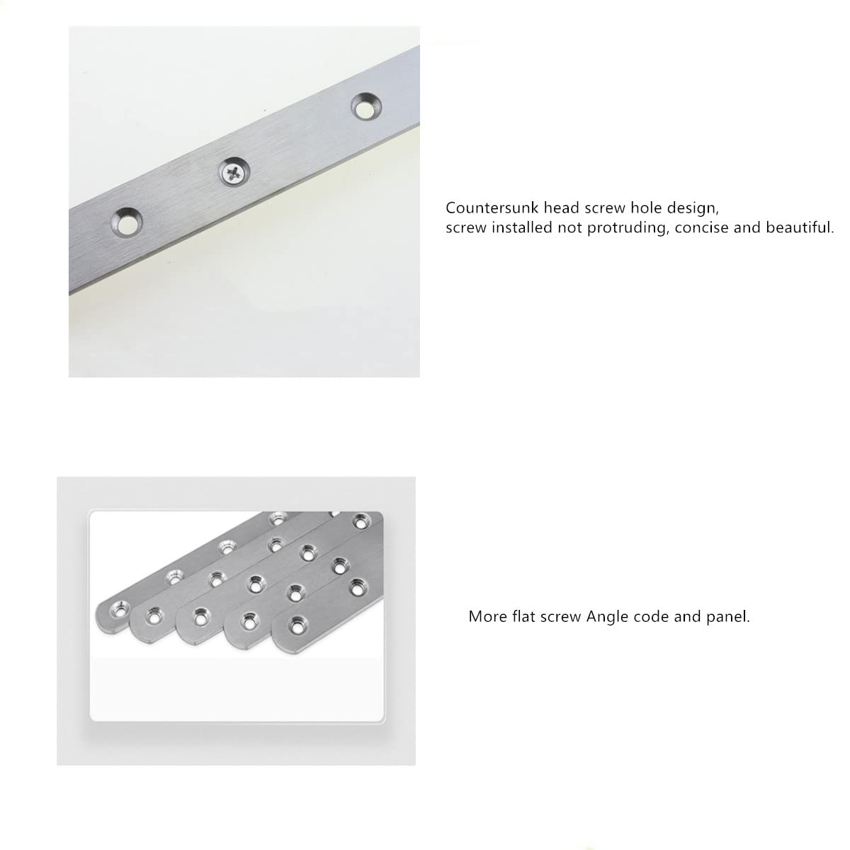 20 Soportes Planos Y Rectos De Metal Con Tornillos, 76 X 16 Mm, Color