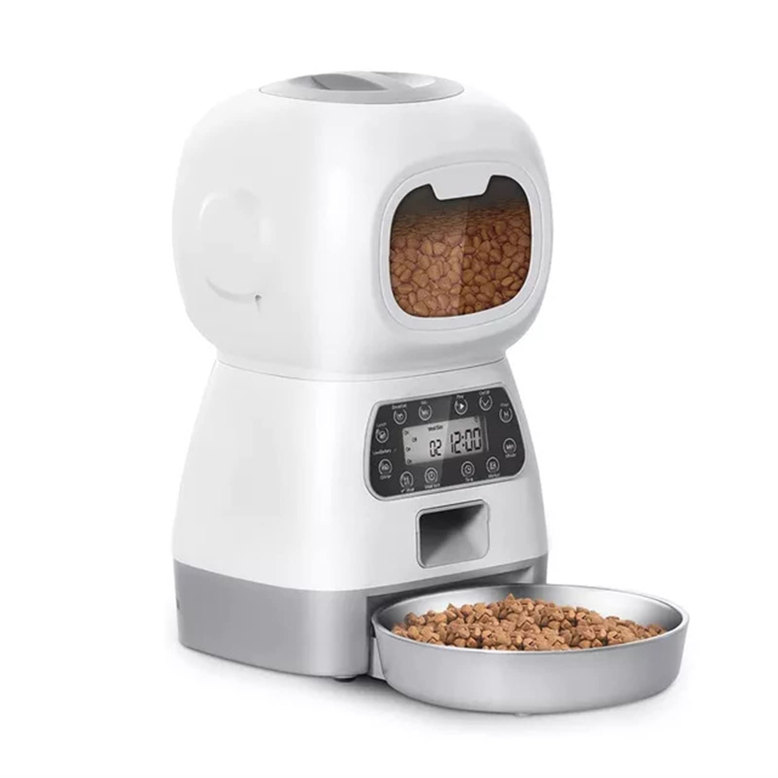Distributore Automatico di Cibo per Cani E Gatti da 3,5 L con Registratore Vocale Intelligente, Articoli per Animali Domestici